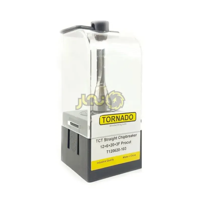 تیغ شیارزن کارباید سه پر قطر 6 کارگیر 20 شفت 12 تورنادو T120620-103
