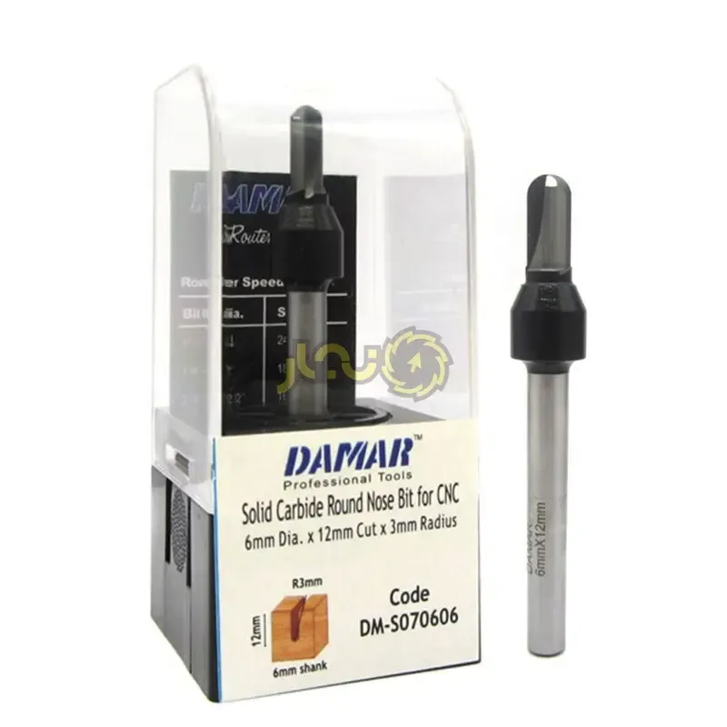 تیغ انگشتی قطر 6 کارگیر 12 دامار DM-S070606