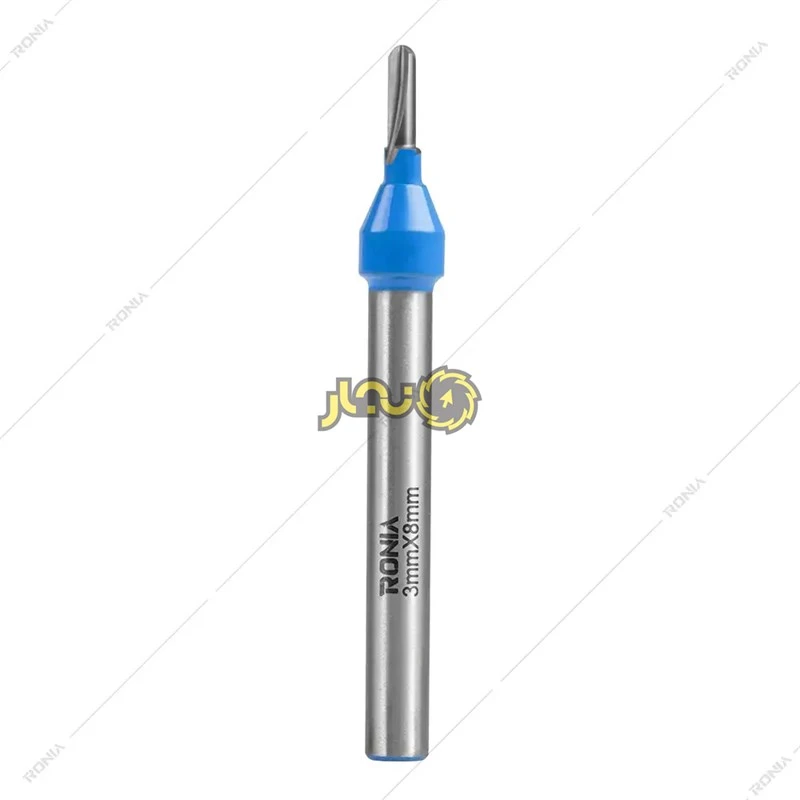 تیغ شیارزن انگشتی قطر 3 کارگیر 8 رونیا مدل 03000806-02