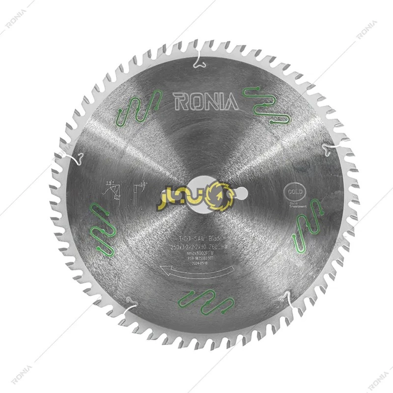 تیغ اره چوب بر 60 دندانه قطر 250 رونیا مدل RSB-IW2506030T